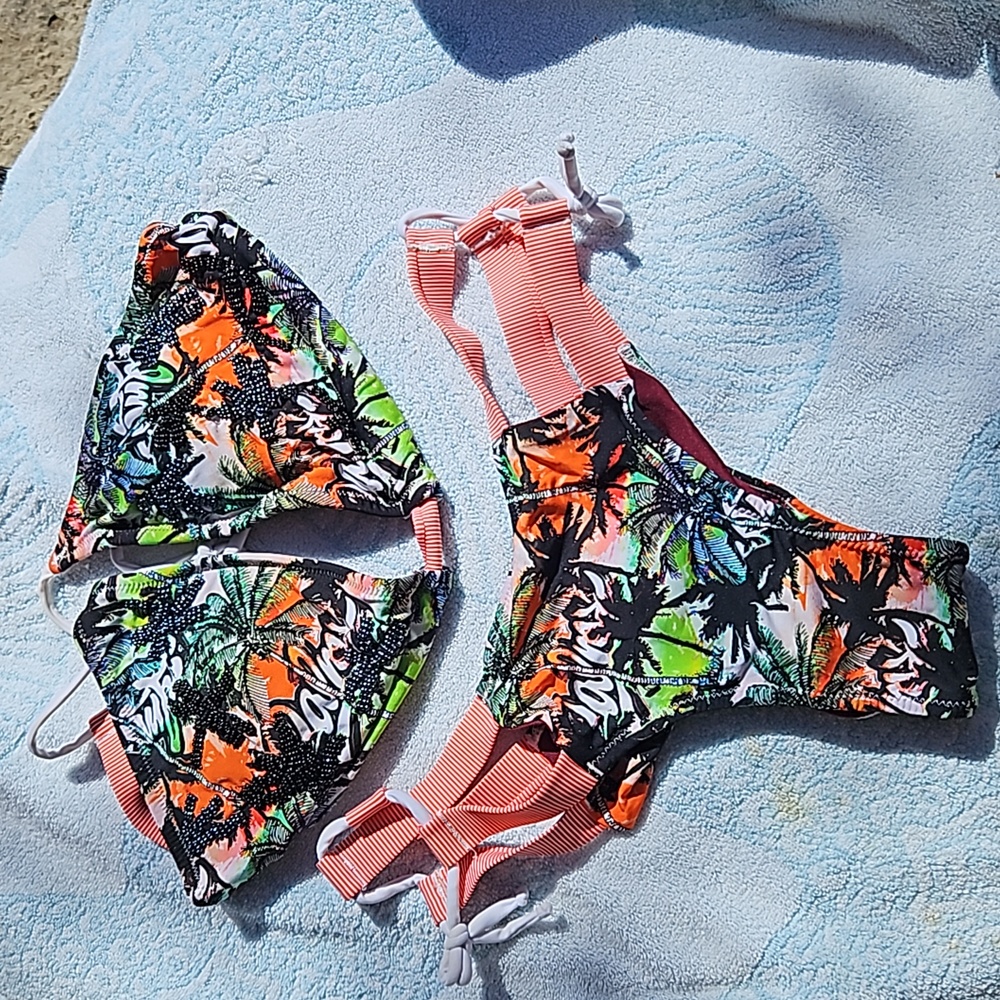 South Beach swim suit with beading